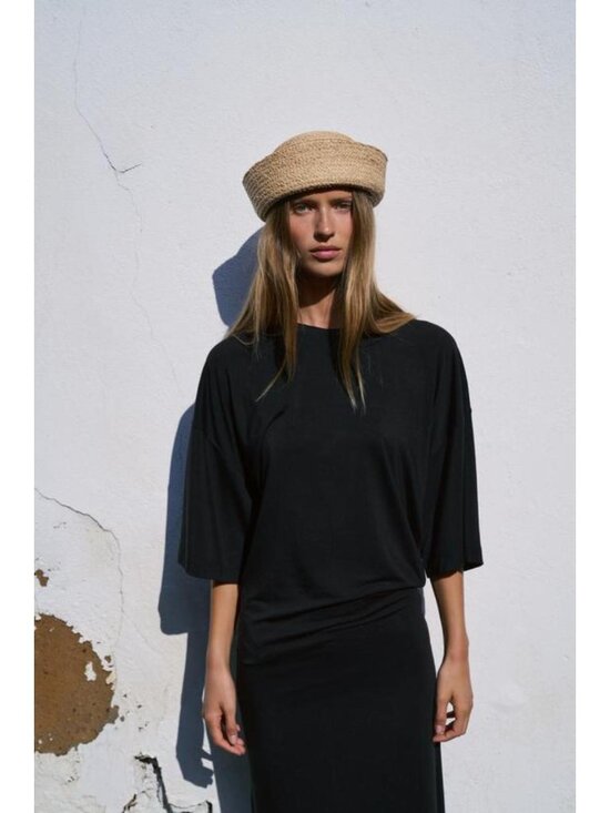 ZARA 100% RAFFIA SKIMMER HAT main image 5
